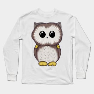 Cute Owl Drawing Long Sleeve T-Shirt